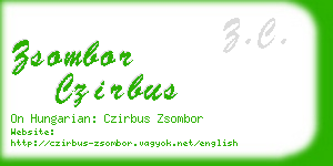 zsombor czirbus business card